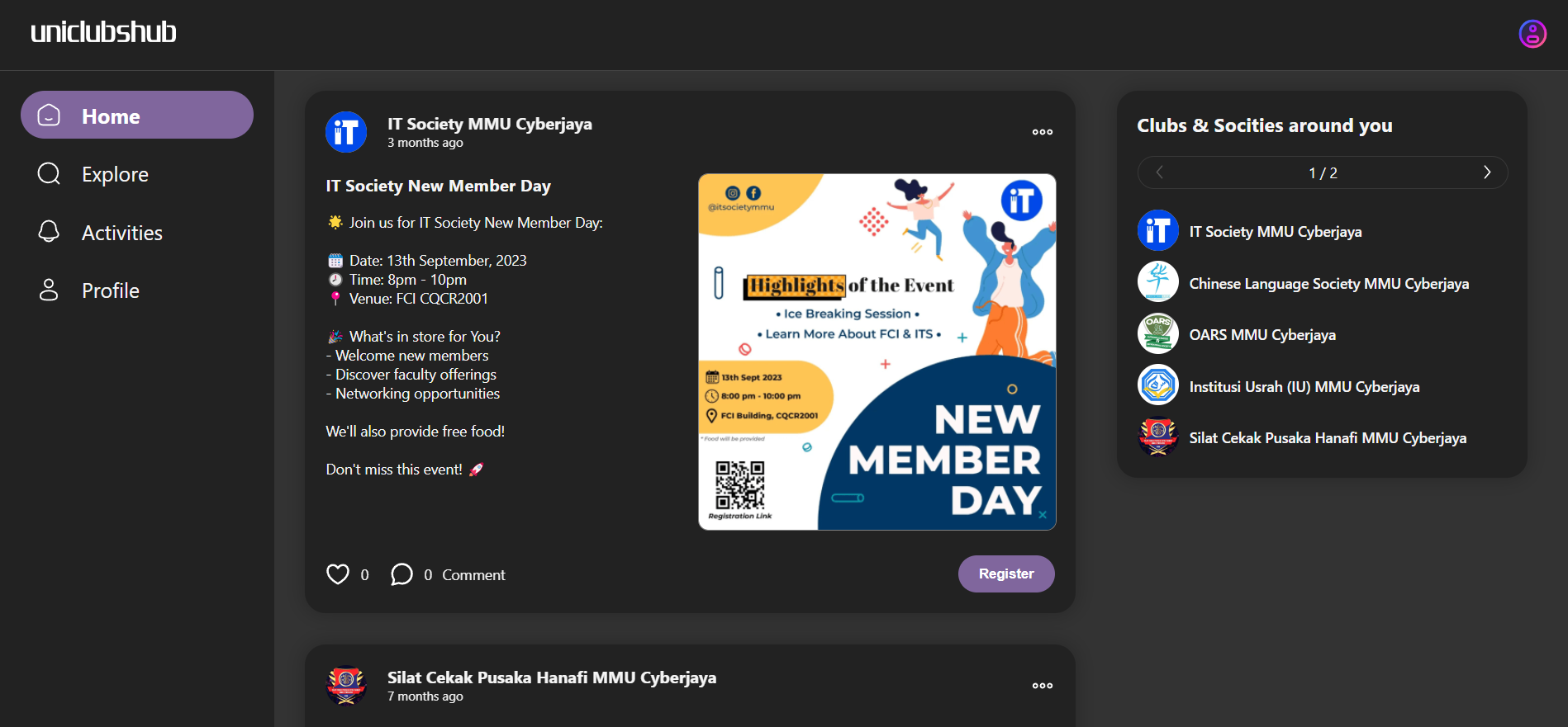 Uniclubshub App